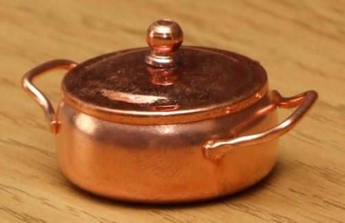 Dolls house copper cooking pot