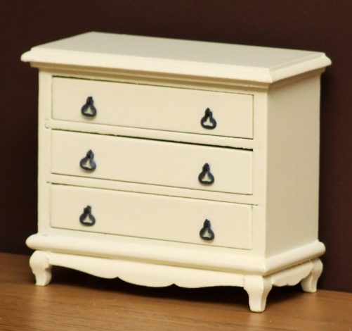 Dolls house cream chest of drawers